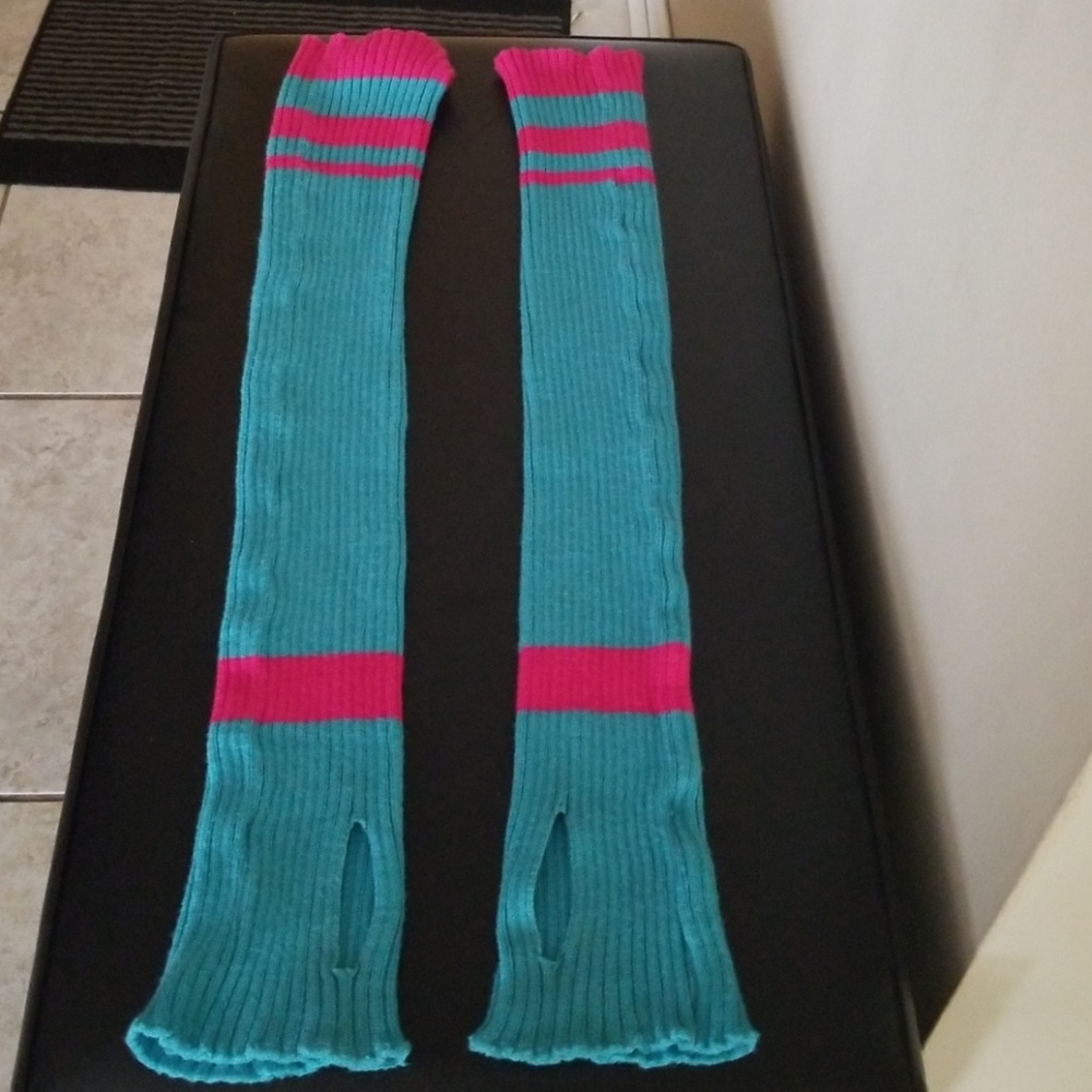 Teal/Pink Leg Warmers
